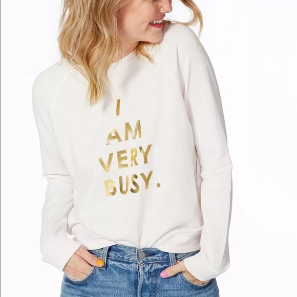 Ban.do “I’m Very Busy” Sweatshirt - Picture 2 of 3